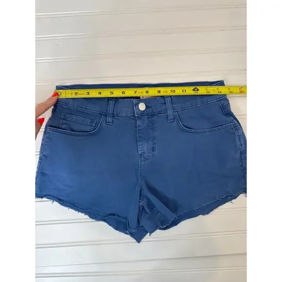 NWT L’AGENCE Audery Denim Shorts Pink & Blue Raw Hem Cut Off Bundle Size 25